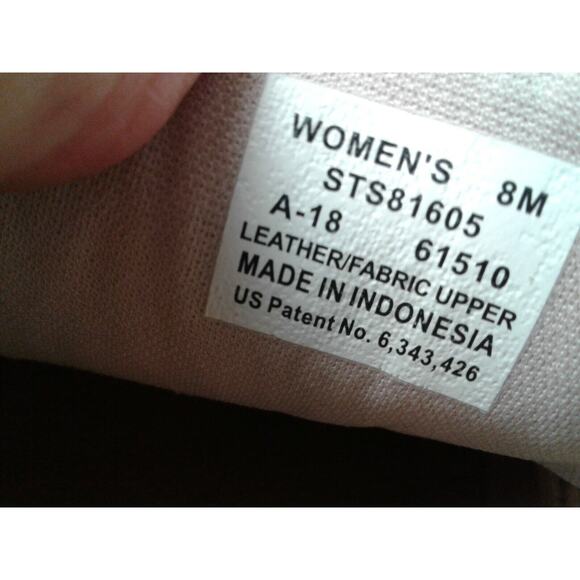 Sperry Top-siders Womens Lace Up Fawn Color w/Pink Ventilated Inserts Size 8M - Picture 8 of 8